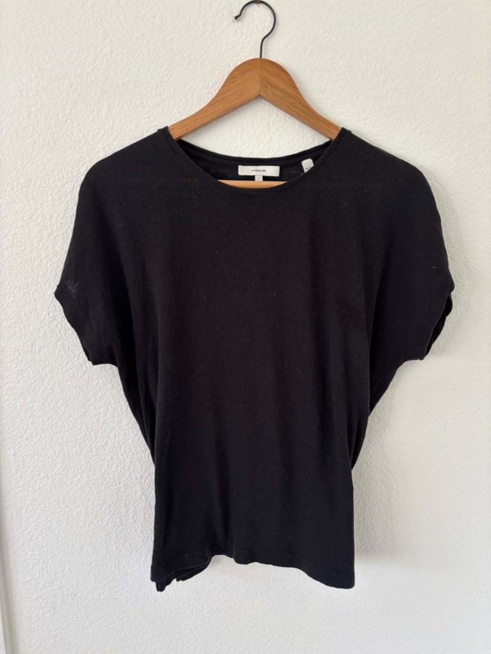 Vince Black Short Sleeve Crew Tee
